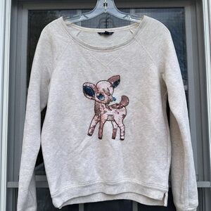 American Eagle Sweatshirt Deer sequin Size Small